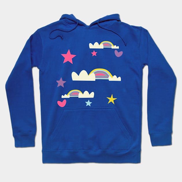 rainbow stars and hearts Hoodie by bruxamagica